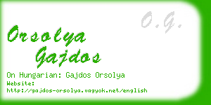 orsolya gajdos business card